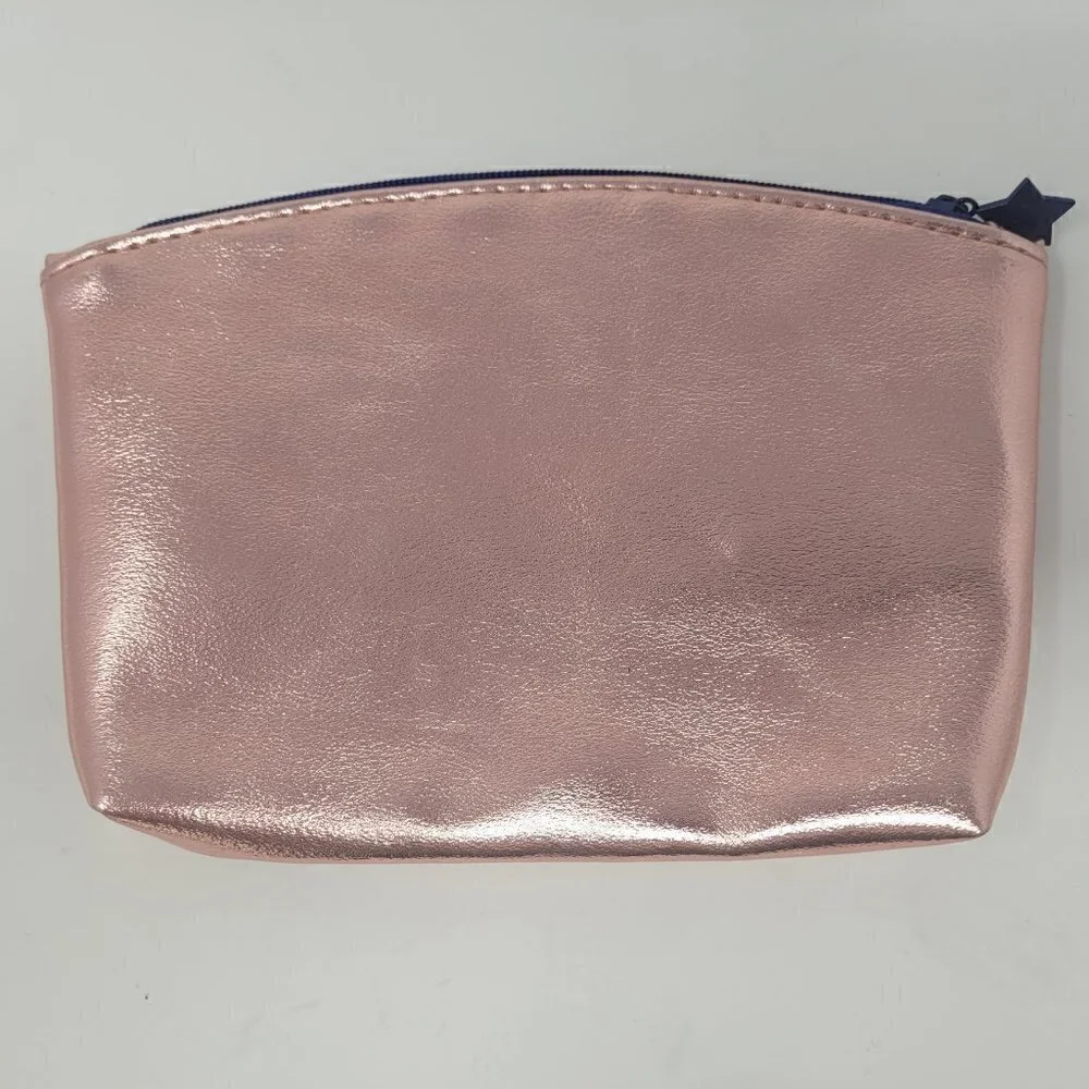 IPSY Metallic Pink “And Off She Went To Change The World” Cosmetic Bag